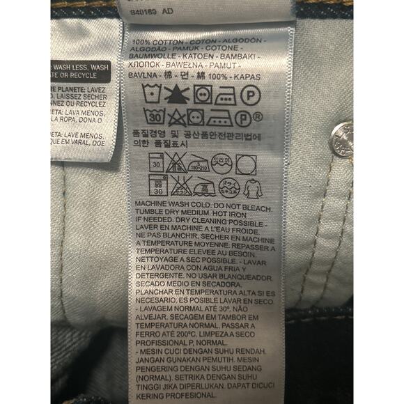 VGUC Levi's Dark Blue Denim Jeans Red Tag 505 Size 33x30 - Picture 5 of 6